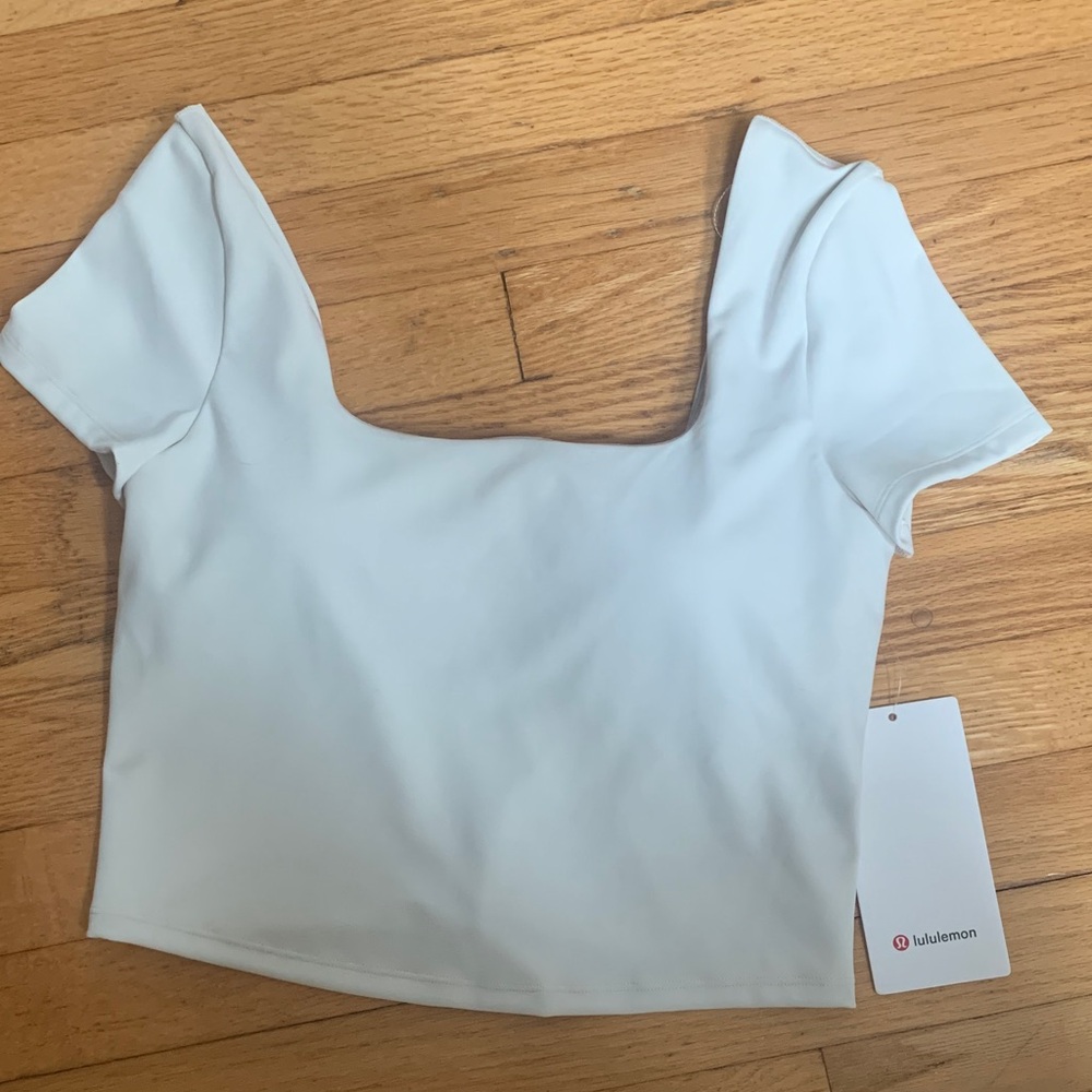lululemon athletica Pure White Square Neck Blouse